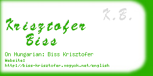 krisztofer biss business card